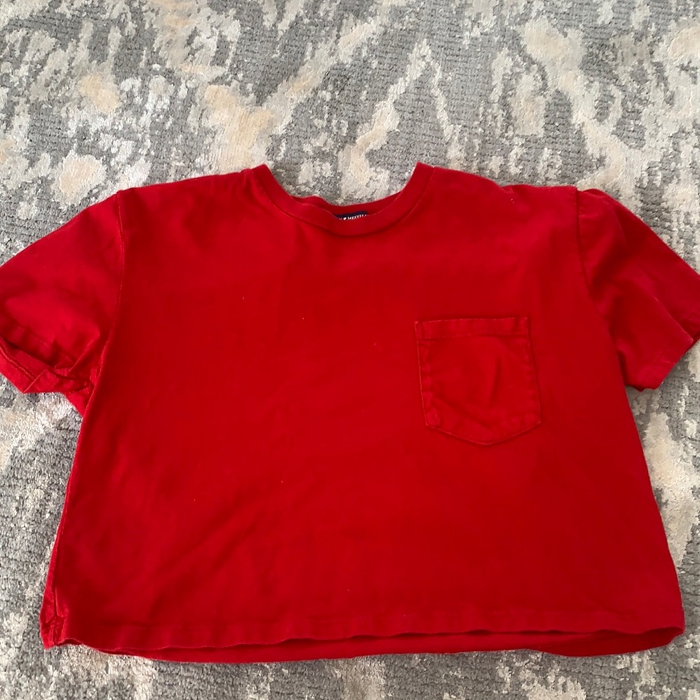 Brandy Melville cropped red t shirt brand new